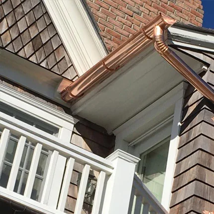 copper gutter installation Shoreham ny